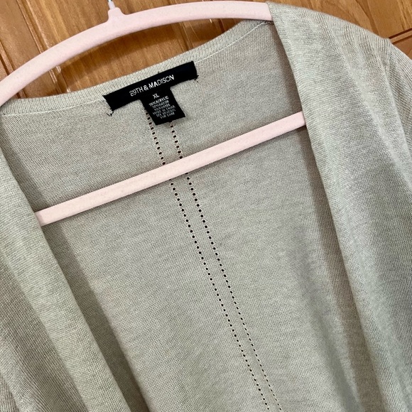 89th & Madison Light Tan Cardigan Sweater - Picture 2 of 5